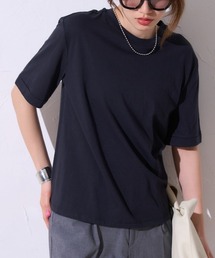 サイロコットン 5分袖 ロールアップTシャツ