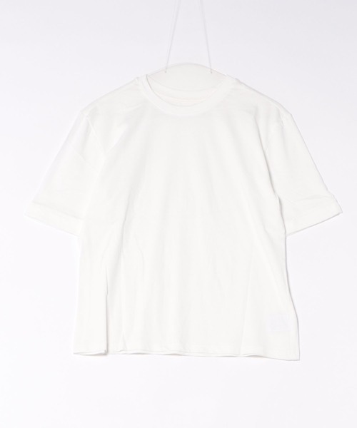 TRIANGLE PALETTE(トライアングルパレット)の「サイロコットン 5分袖 ロールアップTシャツ(Tシャツ/カットソー・レディース・ホワイト/ブラック/グレー・FREE)」の13枚目の写真