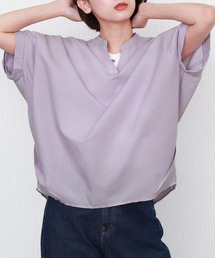 libelle more（リベル モア）の「【吸水速乾／UVケア／抗菌防臭】リネンドルマンシャツ バンドカラー（シャツ/ブラウス）」