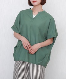 libelle more（リベル モア）の「【吸水速乾／UVケア／抗菌防臭】リネンドルマンシャツ バンドカラー（シャツ/ブラウス）」
