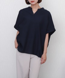 libelle more（リベル モア）の「【吸水速乾／UVケア／抗菌防臭】リネンドルマンシャツ バンドカラー（シャツ/ブラウス）」