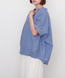 libelle more（リベル モア）の「【吸水速乾／UVケア／抗菌防臭】リネンドルマンシャツ バンドカラー（シャツ/ブラウス）」