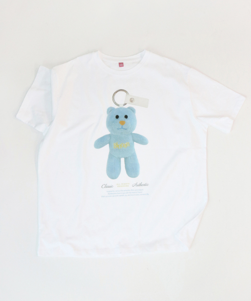 SINOON(シヌーン)の「NOONI Bear Keyring T-Shirt (Cotton Blue)(Tシャツ/カットソー・レディース・ブルー・FREE)」の2枚目の写真
