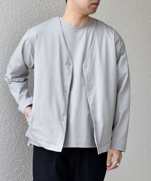 SHIPS any(シップス エニィ)の「【WEB限定】SHIPS any:〈吸水速乾/UVカット〉3点セットアップ Tシャツ+カーディガン+パンツ◇(Tシャツ/カットソー・メンズ・ブラック/グレー/オリーブ・MEDIUM/X-LARGE/LARGE)」の3枚目の写真