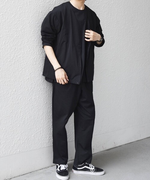 SHIPS any(シップス エニィ)の「【WEB限定】SHIPS any:〈吸水速乾/UVカット〉3点セットアップ Tシャツ+カーディガン+パンツ◇(Tシャツ/カットソー・メンズ・ブラック/グレー/オリーブ・MEDIUM/X-LARGE/LARGE)」の2枚目の写真