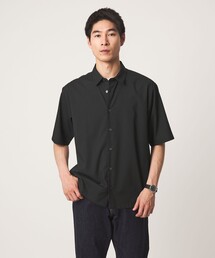 green label relaxing | 【WEB限定】JUST fit ウールライク ボックス シルエット 半袖 シャツ(シャツ/ブラウス)
