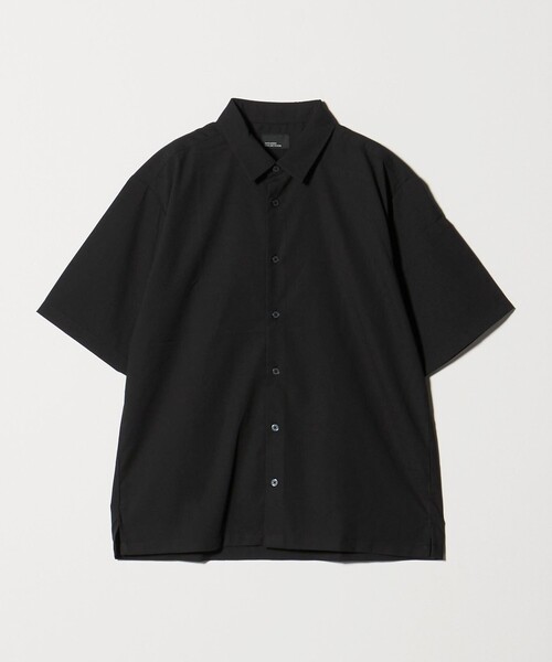 green label relaxing(グリーンレーベルリラクシング)の「【WEB限定】JUST fit ウールライク ボックス シルエット 半袖 シャツ(シャツ/ブラウス・メンズ・ダークグレー/ブラック/モカ・L/XL/M/S)」の13枚目の写真