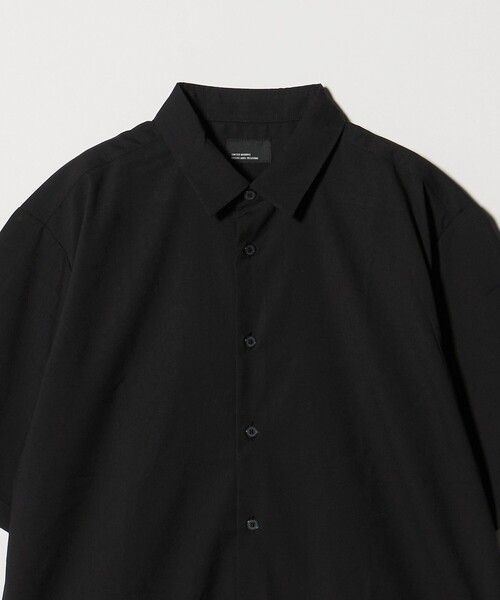 green label relaxing(グリーンレーベルリラクシング)の「【WEB限定】JUST fit ウールライク ボックス シルエット 半袖 シャツ(シャツ/ブラウス・メンズ・ダークグレー/ブラック/モカ・L/XL/M/S)」の14枚目の写真