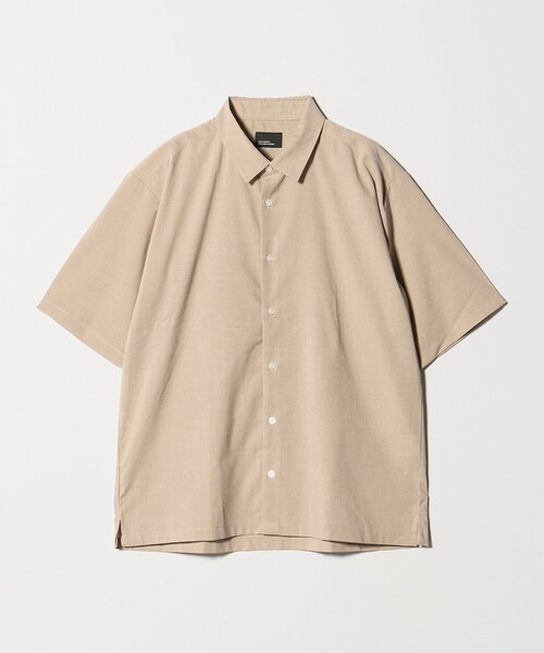 green label relaxing(グリーンレーベルリラクシング)の「【WEB限定】JUST fit ウールライク ボックス シルエット 半袖 シャツ(シャツ/ブラウス・メンズ・ダークグレー/ブラック/モカ・L/XL/M/S)」の19枚目の写真