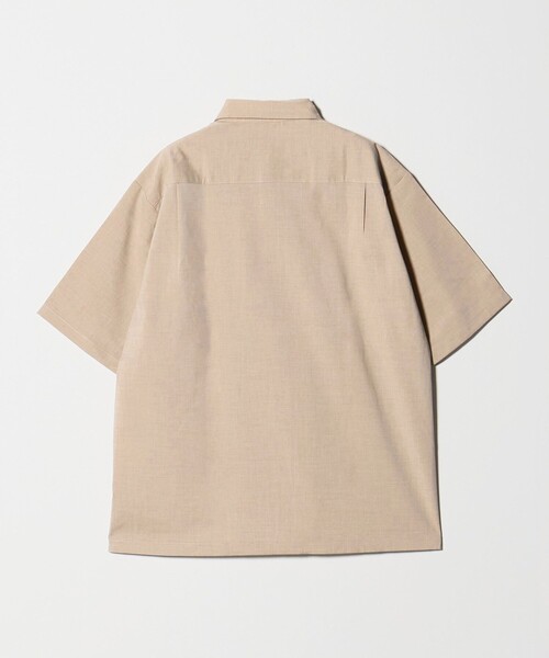 green label relaxing(グリーンレーベルリラクシング)の「【WEB限定】JUST fit ウールライク ボックス シルエット 半袖 シャツ(シャツ/ブラウス・メンズ・ダークグレー/ブラック/モカ・L/XL/M/S)」の20枚目の写真