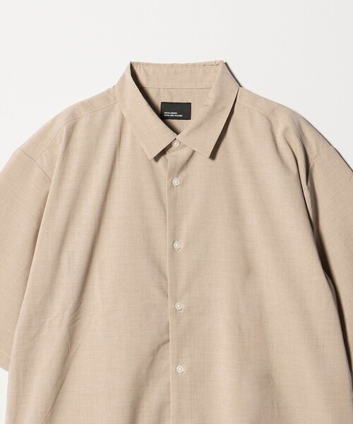green label relaxing(グリーンレーベルリラクシング)の「【WEB限定】JUST fit ウールライク ボックス シルエット 半袖 シャツ(シャツ/ブラウス・メンズ・ダークグレー/ブラック/モカ・L/XL/M/S)」の21枚目の写真