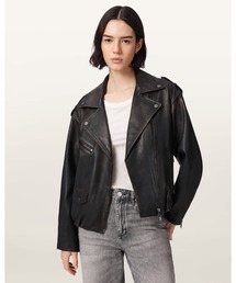 ALLSAINTS | SAMINA RELAXED FIT LEATHER BIKER JACKET | SAMINA リラックス フィット レザー バイカー ジャケット(ライダースジャケット)