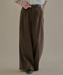 epnok（エプノック）の「マイクロストライプワイドストレートバギースラックス（スラックス）」