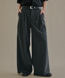 epnok（エプノック）の「マイクロストライプワイドストレートバギースラックス（スラックス）」