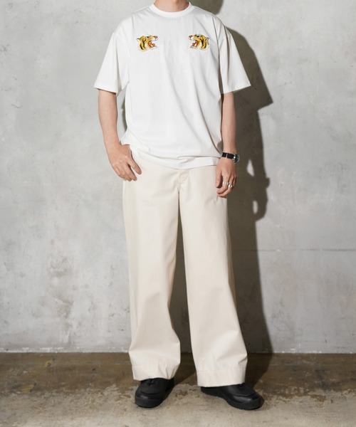 TAION(タイオン)の「TAION / タイオン TIGER EMB SS TEE <JAPAN SPECIAL> (TS01JS-PR01A)(Tシャツ/カットソー・メンズ・ブラック/ホワイト・MEDIUM/LARGE/X-LARGE)」の4枚目の写真