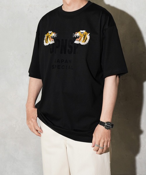 TAION(タイオン)の「TAION / タイオン TIGER EMB SS TEE <JAPAN SPECIAL> (TS01JS-PR01A)(Tシャツ/カットソー・メンズ・ブラック/ホワイト・MEDIUM/LARGE/X-LARGE)」の5枚目の写真
