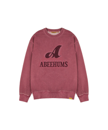ピグメントダイングシャドウロゴスウェットシャツ ABH357-119 ダスティピンク