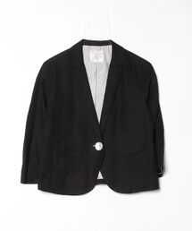 美品サリースコット Sally Scottの紺色ノーカラーコート