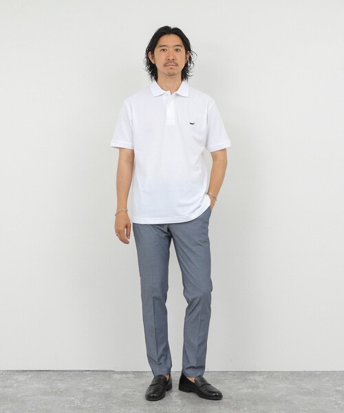 NOLLEY’S(ノーリーズ)の「【WEB限定】《ビジカジ対応》クジラ刺繍 ドライカノコユーティリティポロシャツ 26SS(ポロシャツ・メンズ・ライトグレー/レッド/ホワイト/ネイビー/ブルー/ブラック・M/L/XL/S)」の13枚目の写真
