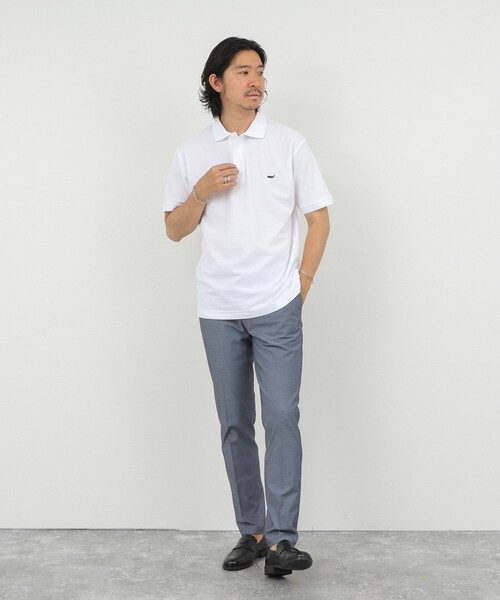 NOLLEY’S(ノーリーズ)の「【WEB限定】《ビジカジ対応》クジラ刺繍 ドライカノコユーティリティポロシャツ 26SS(ポロシャツ・メンズ・ライトグレー/レッド/ホワイト/ネイビー/ブルー/ブラック・M/L/XL/S)」の14枚目の写真