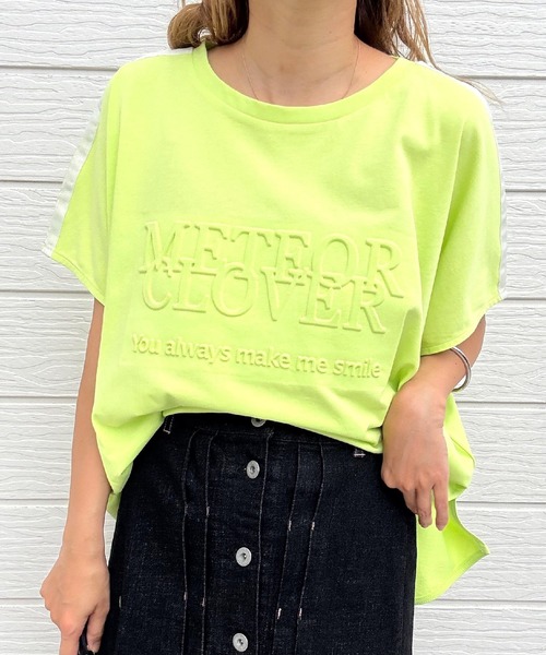 Q(キュー)の「エンボスロゴプルオーバージャージ(Tシャツ/カットソー・レディース・グレー/ライム/ブラック/オフホワイト・MEDIUM)」の17枚目の写真