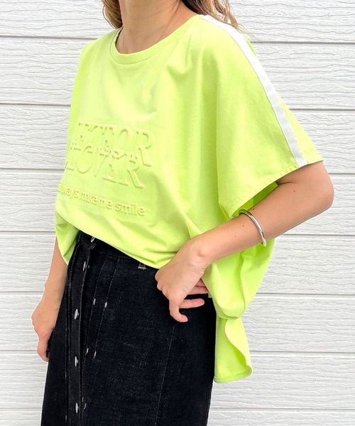Q(キュー)の「エンボスロゴプルオーバージャージ(Tシャツ/カットソー・レディース・グレー/ライム/ブラック/オフホワイト・MEDIUM)」の18枚目の写真