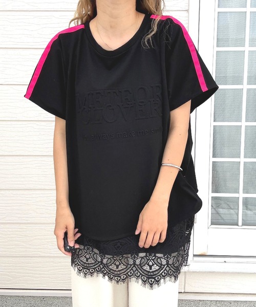 Q(キュー)の「エンボスロゴプルオーバージャージ(Tシャツ/カットソー・レディース・グレー/ライム/ブラック/オフホワイト・MEDIUM)」の21枚目の写真