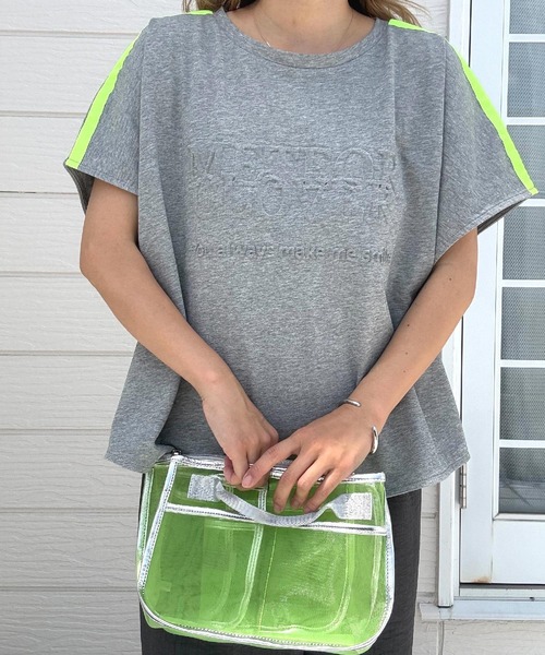 Q(キュー)の「エンボスロゴプルオーバージャージ(Tシャツ/カットソー・レディース・グレー/ライム/ブラック/オフホワイト・MEDIUM)」の13枚目の写真