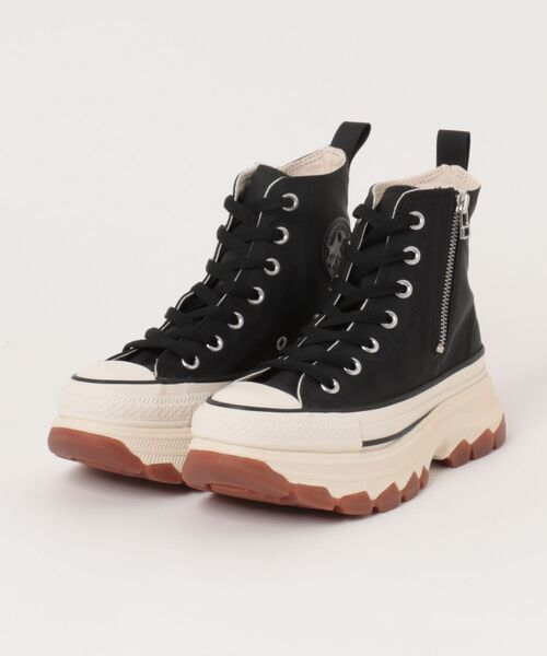CONVERSE(コンバース)の「converse コンバース ALL STAR TREKWAVE NL Z HI レディーススニーカー ハイカット 厚底(オールスタートレックウエーブNLZHI) 31317980 ブラック(スニーカー・レディース・ブラック・22.5cm/23.5cm/24.5cm/25.0cm/23.0cm/24.0cm)」の1枚目の写真