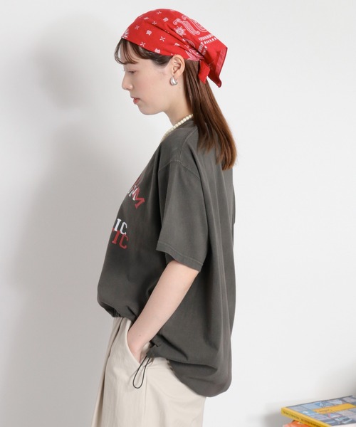 cepo（セポ）の「日焼け加工ドロストショートスリーブTee（Tシャツ/カットソー・レディース・オフホワイト/チャコール/レッド・M）」の18枚目の写真