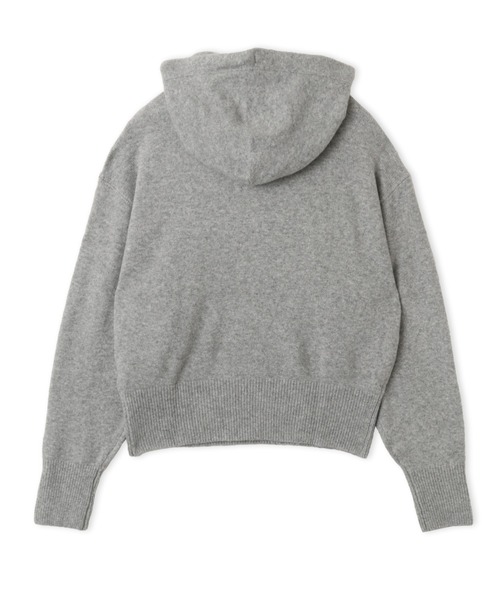 adidas(アディダス)の「adidas ESSENTIALS KNIT HOODIE / アディダス エッセンシャルズ ニット フーディー(パーカー・レディース・グレー・S/M/L)」の7枚目の写真