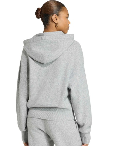 adidas(アディダス)の「adidas ESSENTIALS KNIT HOODIE / アディダス エッセンシャルズ ニット フーディー(パーカー・レディース・グレー・S/M/L)」の8枚目の写真