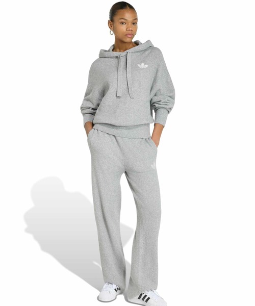 adidas(アディダス)の「adidas ESSENTIALS KNIT HOODIE / アディダス エッセンシャルズ ニット フーディー(パーカー・レディース・グレー・S/M/L)」の9枚目の写真