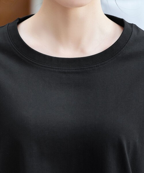 Tiaclasse（ティアクラッセ）の「ギャザースリーブカットソー（Tシャツ/カットソー・レディース・ブラック/オフホワイト・XXL/XL）」の13枚目の写真