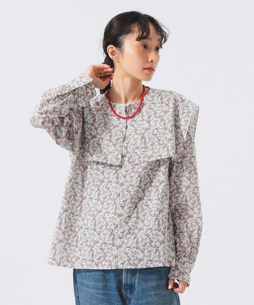 BEAMS BOY(ビームスボーイ)の「リバティ ビッグ カラー スモック(シャツ/ブラウス・レディース・ホワイト系その他7・1)」の1枚目の写真