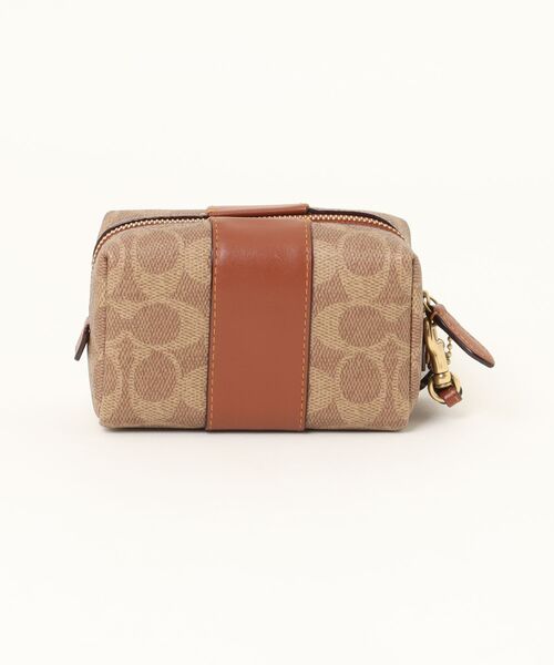 COACH（コーチ）の「エッセンシャル ミニ コスメティック ポーチ・シグネチャー キャンバス（ポーチ・レディース・ベージュ系その他・ONE）」の2枚目の写真
