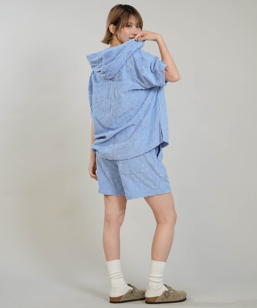 Hula Lani(フララニ)の「HULALANI/フララニ レディース 半袖 シャツ ボタニカル柄 総柄 263HU2SH098(シャツ/ブラウス・レディース・ブルー/ピンク/アイボリー・FREE)」の13枚目の写真
