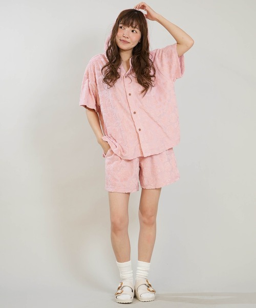 Hula Lani(フララニ)の「HULALANI/フララニ レディース 半袖 シャツ ボタニカル柄 総柄 263HU2SH098(シャツ/ブラウス・レディース・ブルー/ピンク/アイボリー・FREE)」の17枚目の写真