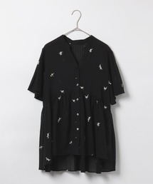 GLOBAL WORK | エアリーリラックスペプラム刺繍半袖/806465(シャツ/ブラウス)