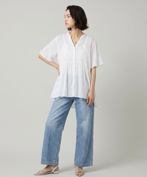GLOBAL WORK(グローバルワーク)の「エアリーリラックスペプラム刺繍半袖/806465(シャツ/ブラウス・レディース・ブラック/オフホワイト・LARGE/MEDIUM)」の16枚目の写真