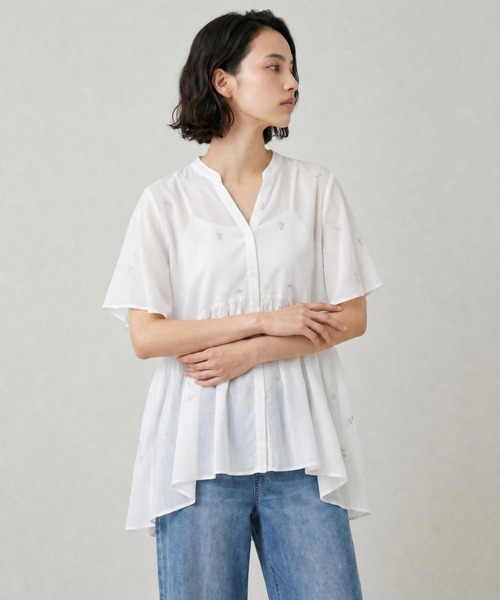 GLOBAL WORK(グローバルワーク)の「エアリーリラックスペプラム刺繍半袖/806465(シャツ/ブラウス・レディース・ブラック/オフホワイト・LARGE/MEDIUM)」の18枚目の写真