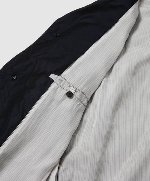 COMME des GARCONS HOMME(コム デ ギャルソン・オム)の「COTTON POLYESTER GARBARDINE COAT(ステンカラーコート・メンズ・ネイビー/ベージュ・S/M/L)」の3枚目の写真