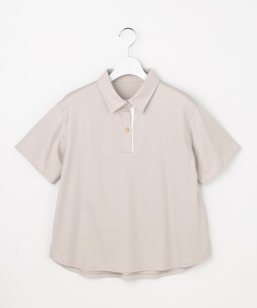J.PRESS(ジェイプレス)の「【一枚で着映え・シーンレスに活躍】ポロ カットソー(Tシャツ/カットソー・レディース・ダークブラウン系/ネイビー系/サックスブルー系/ライトグレー系・MEDIUM/LARGE)」の12枚目の写真