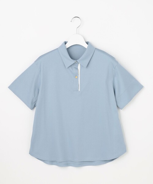 J.PRESS(ジェイプレス)の「【一枚で着映え・シーンレスに活躍】ポロ カットソー(Tシャツ/カットソー・レディース・ダークブラウン系/ネイビー系/サックスブルー系/ライトグレー系・MEDIUM/LARGE)」の14枚目の写真