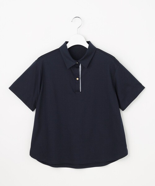 J.PRESS(ジェイプレス)の「【一枚で着映え・シーンレスに活躍】ポロ カットソー(Tシャツ/カットソー・レディース・ダークブラウン系/ネイビー系/サックスブルー系/ライトグレー系・MEDIUM/LARGE)」の18枚目の写真