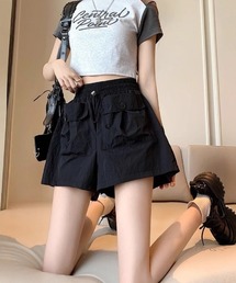 ドロストコード付きカーゴショートパンツ