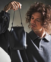 GLIMCLAP（グリムクラップ）の「mko13728-Synthetic Leather Kiss-Lock Bag ガマ口ミニバッグ(211-025-gla-cg)（ショルダーバッグ）」