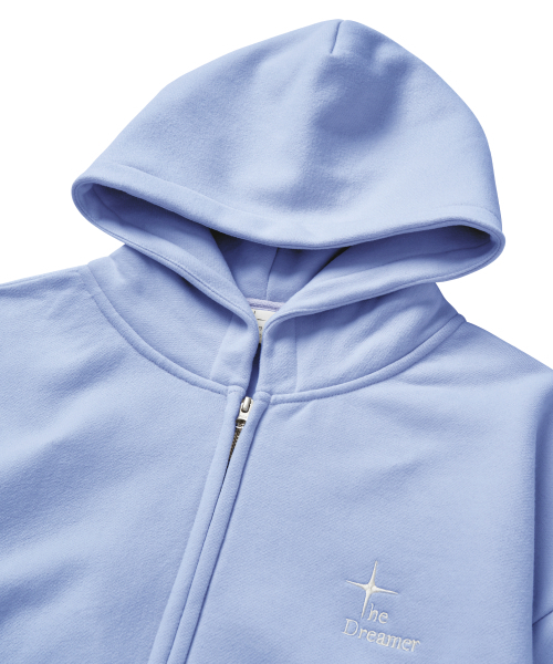 THE DREAMER（ザ・ドリーマー）の「重量ブランケット フードジップアップ クラウドブルー（パーカー・レディース・その他・SMALL/MEDIUM/LARGE）」の4枚目の写真