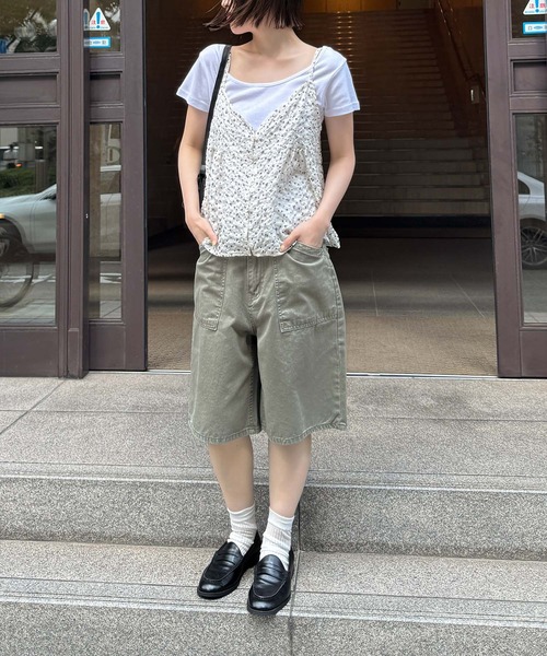 CANAL JEAN(キャナルジーン)の「El mar ウォッシングベイカーハーフパンツ(その他パンツ・レディース・ベージュ/カーキ/ブラック・SMALL/MEDIUM)」の1枚目の写真