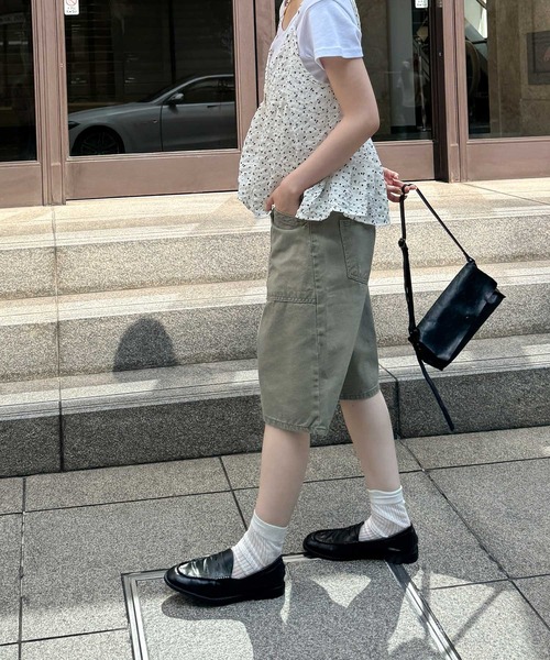 CANAL JEAN(キャナルジーン)の「El mar ウォッシングベイカーハーフパンツ(その他パンツ・レディース・ベージュ/カーキ/ブラック・SMALL/MEDIUM)」の4枚目の写真